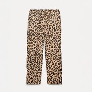 Zara Leopard Drawstring Pants